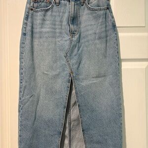 Abercrombie & Fitch Light Blue Denim Skirt